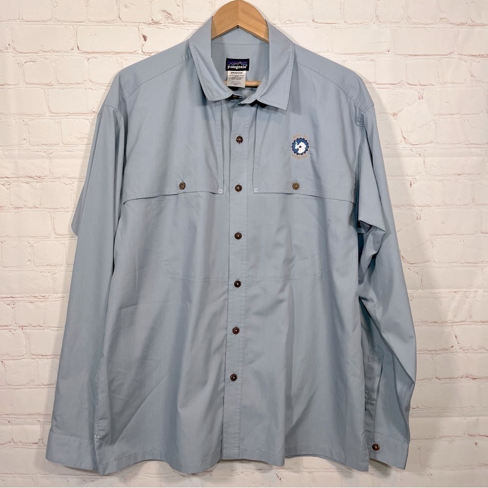 Vintage Patagonia Shirt Mens Large Button Up Outdoor Hiker Camp Antarctica 1994